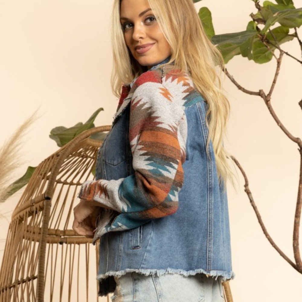 Aztec Denim Jacket - Picture 3 of 7